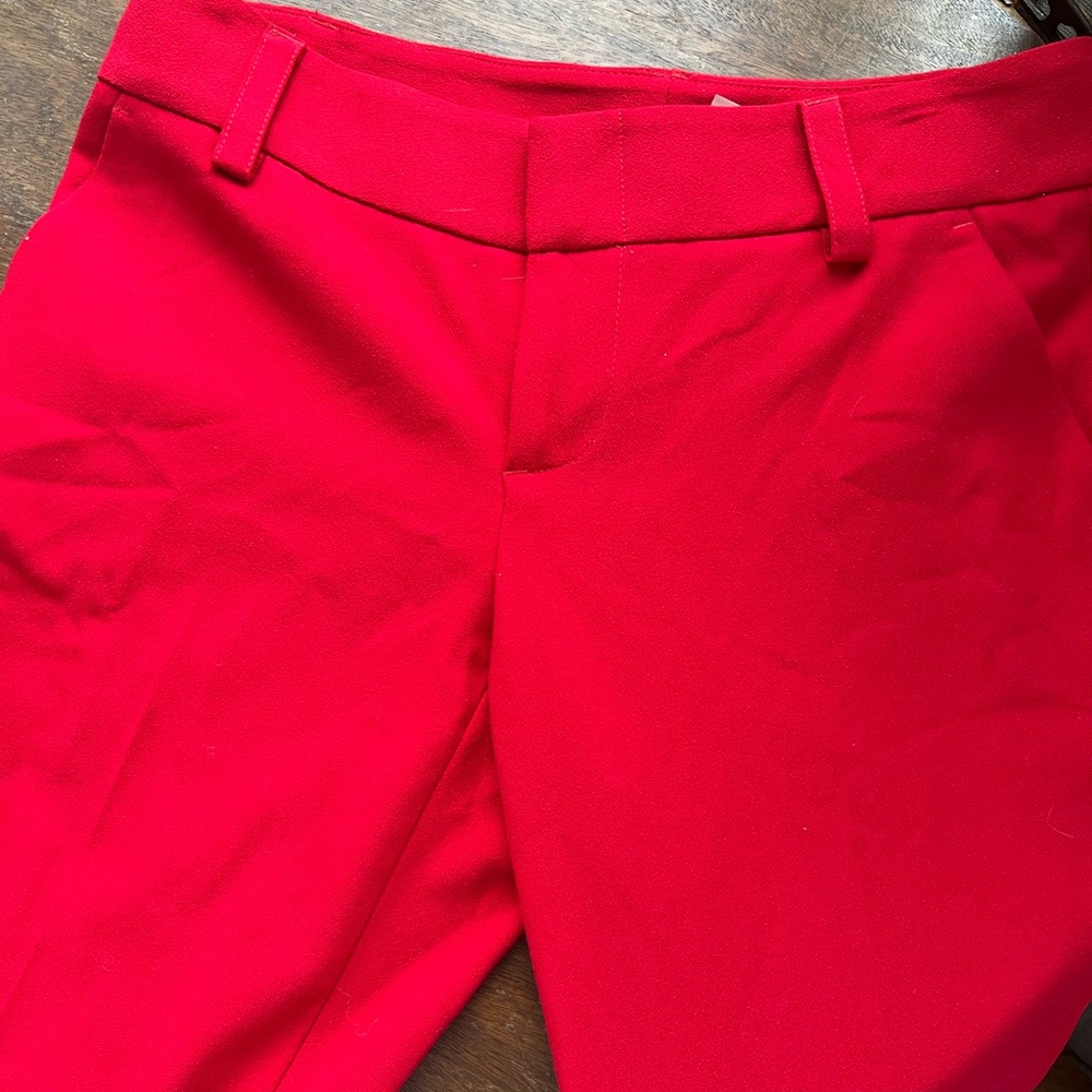 Alive and Olivia Sz 2 Paprika Red cropped crepe pants with tags.